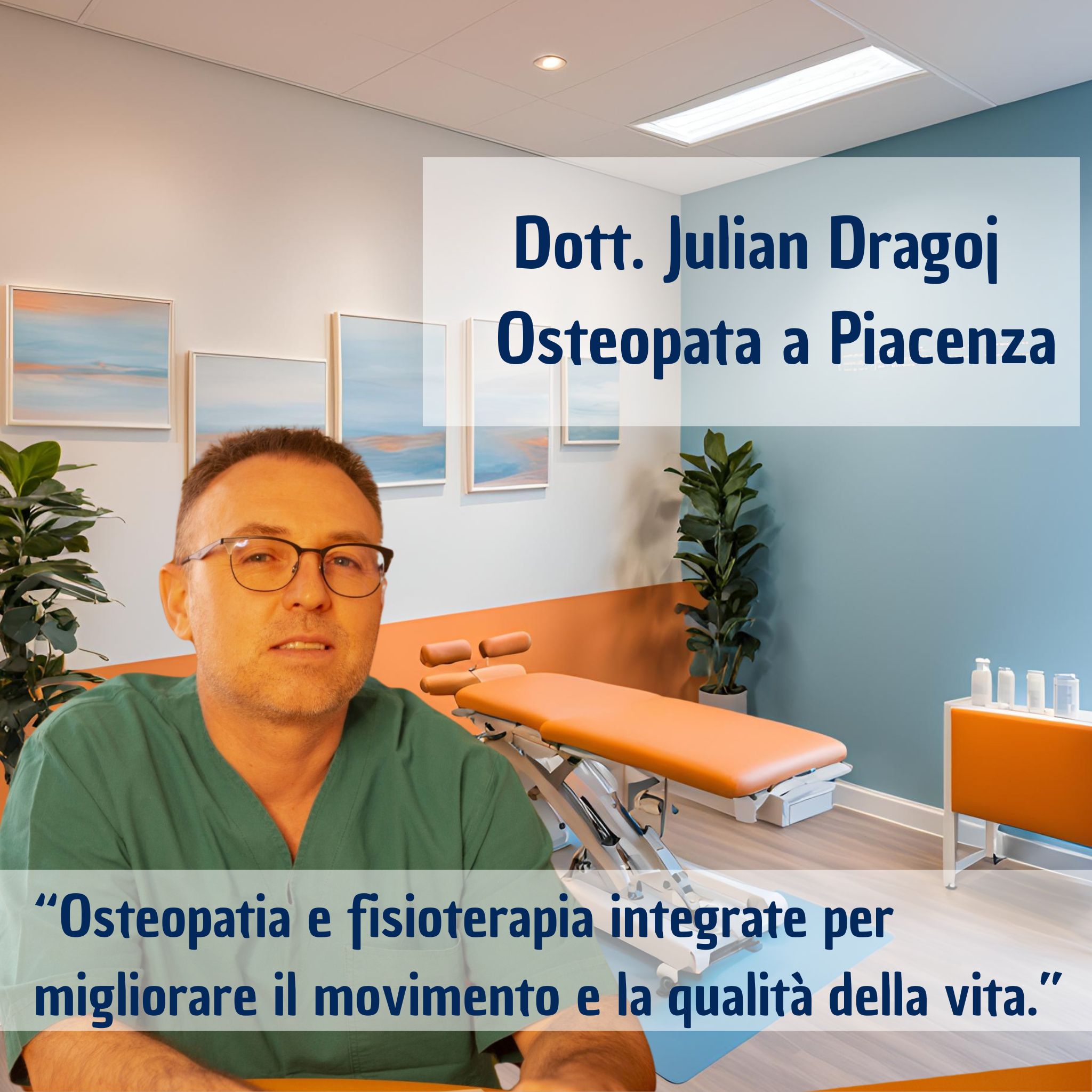 Scopri i trattamenti di osteopatia e fisioterapia a Piacenza con il Dott. Julian Dragoj. Terapie personalizzate per adulti, bambini, sportivi e donne in gravidanza.